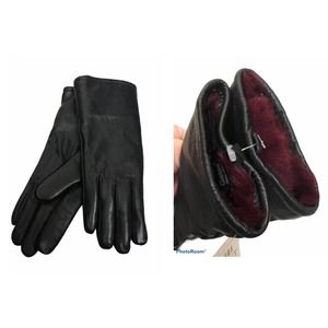VINTAGE Deadstock NOS Soft Leather Fur Lined Gloves Ladies Small Petite NWT